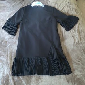 Black English Factory Mini Dress